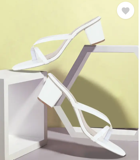 Women Heels Sandal  (White , 8)